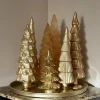 Kerstboom decoratie set van glas amber goud – 30/35 cm
