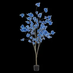 Kunst bloesem prunus boom blauw 100 cm