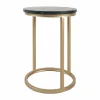 Laptoptafel Mitch Marmer Rond – Zwart/Goud