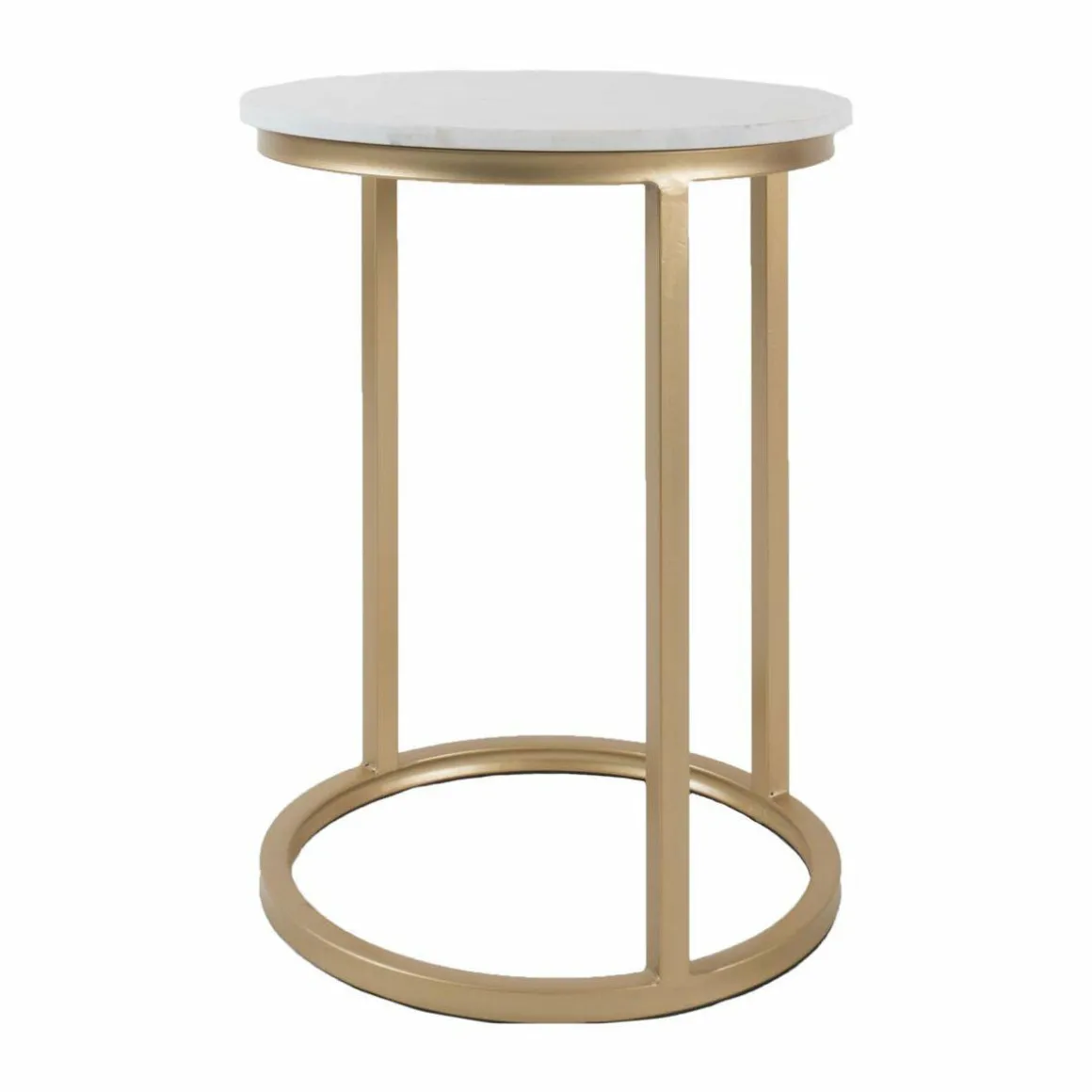 Laptoptafel Mitch Marmer Rond – Wit/Goud