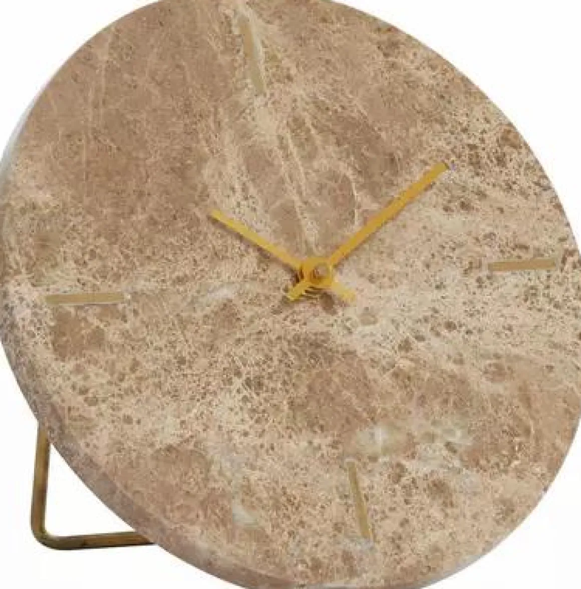 Light & Living klok steen moreno 15x13cm bruin