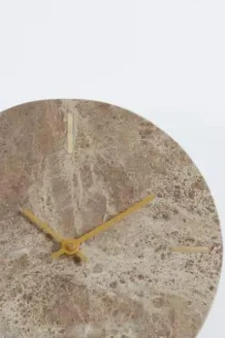 Light & Living klok steen moreno 15x13cm bruin