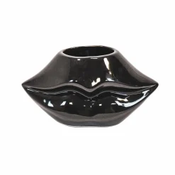 lip vaas mat Zwart 21x19x11cm