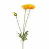 Losse Kunstbloem Papaver geel L95x B12,5 x H7,5CM