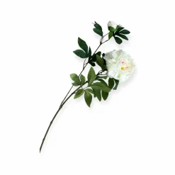 Losse kunstbloem pioenroos wit 68 cm