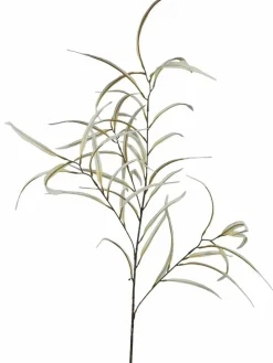 Losse zijden bloem Fine Leaf wit 110cm.