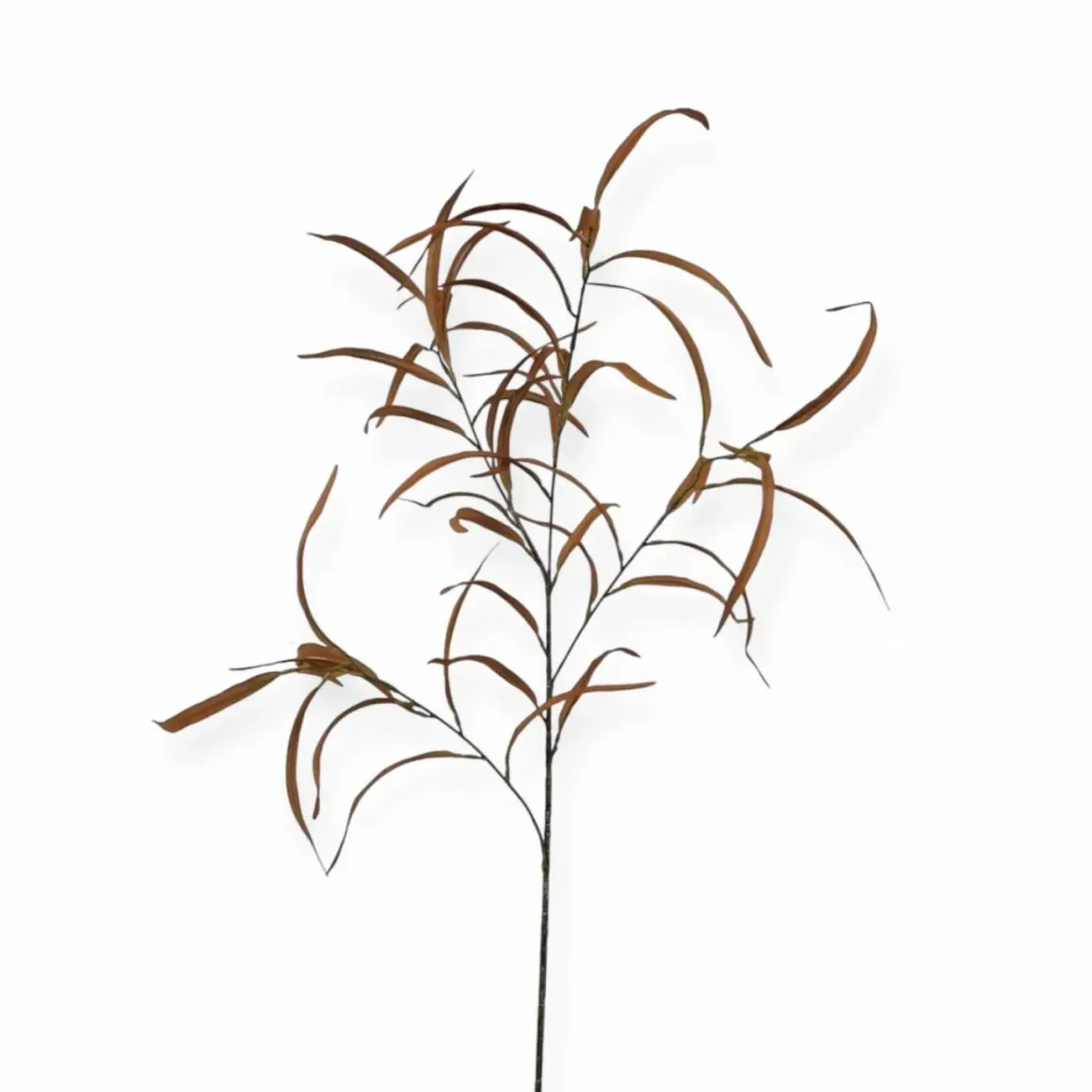 Losse zijden bloem Fine Leaf oranje 110cm