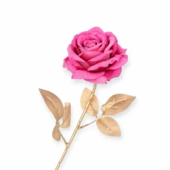 Losse zijden Roos Goldie fuchsia 75 cm