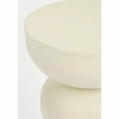 Luna Bijzettafel – H46 x Ø32 cm – IJzer – Off-white