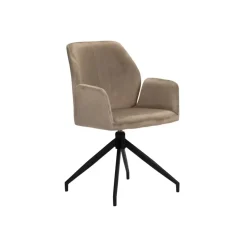 Luxe eetkamerstoel Storm Draaistoel Zand Wit