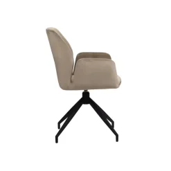 Luxe eetkamerstoel Storm Draaistoel Zand Wit