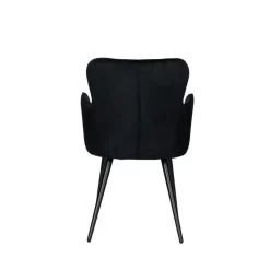 Luxe eetkamerstoelen Vleugelstoel zwart (Set van 2)