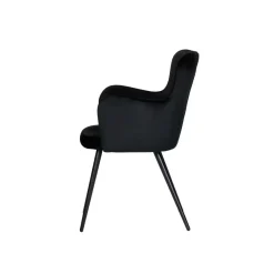 Luxe eetkamerstoelen Vleugelstoel zwart (Set van 2)