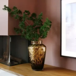 Luxe vaas Hudson gold cheetah Ø22,5 x H35 cm