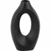 Luxe vaas met gat zwart 20x5x37cm