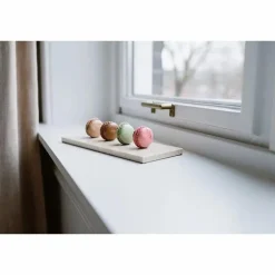 Marmer dienblad rechthoek S beige 10x25cm