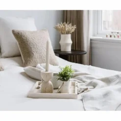 Marmer dienblad tray 30x30cm beige