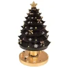 Muziekdoos Kerstboom zwart goud 11×20 cm