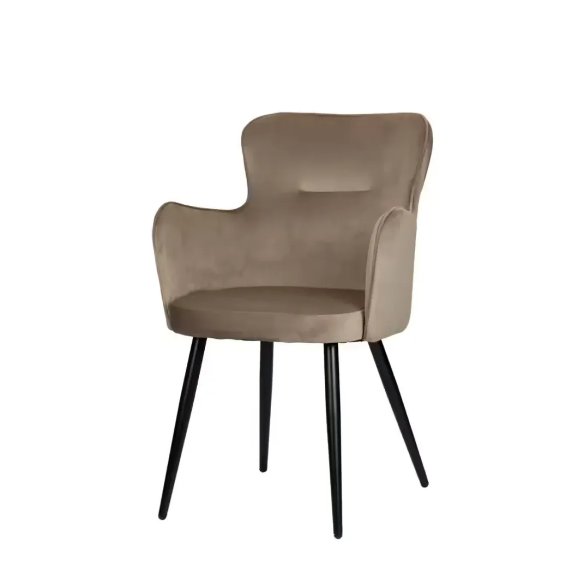 Oorfauteuil luxe eetkamerstoelen zandwit (Set van 2)