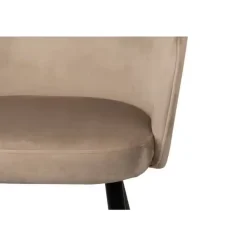 Oorfauteuil luxe eetkamerstoelen zandwit (Set van 2)
