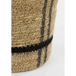 Opbergmand – Set van 3 – H38 x Ø30 cm – Zeegras – Lichtbruin