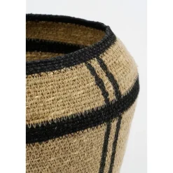 Opbergmand – Set van 3 – H38 x Ø30 cm – Zeegras – Lichtbruin