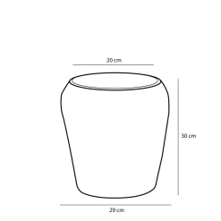 Opbergmand – Set van 3 – H38 x Ø30 cm – Zeegras – Lichtbruin