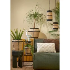 Opbergmand – Set van 3 – H38 x Ø30 cm – Zeegras – Lichtbruin