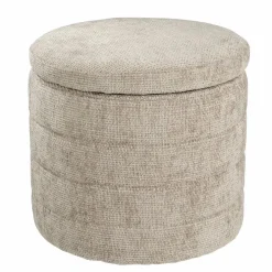 Opbergpoef – H41 x Ø42 cm – Lichtgrijs