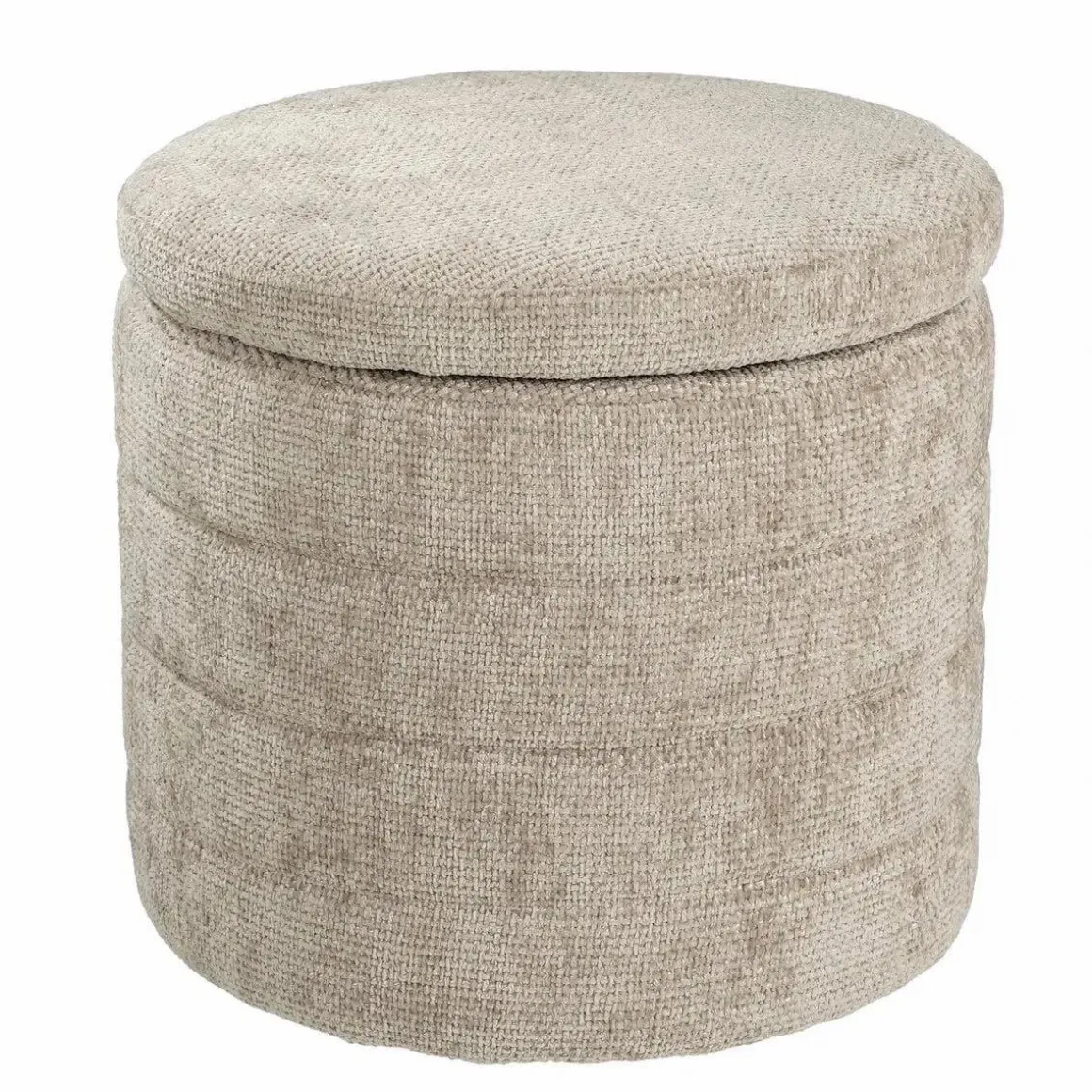 Opbergpoef – H41 x Ø42 cm – Lichtgrijs