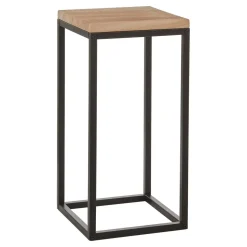 Oskar Plantentafel – L30 x B30 x H62 cm – Hout, Metaal – Zwart