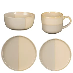 Ozzu Serviesset 4 Persoons – Steengoed – Grijs