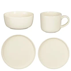 Ozzu Serviesset 4 Persoons – Steengoed – Off-white