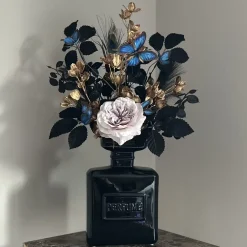 Parfumvaas incl zijdenboeket