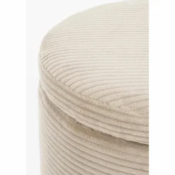 Poef met Opbergruimte – H41 x Ø42 cm – Off-white