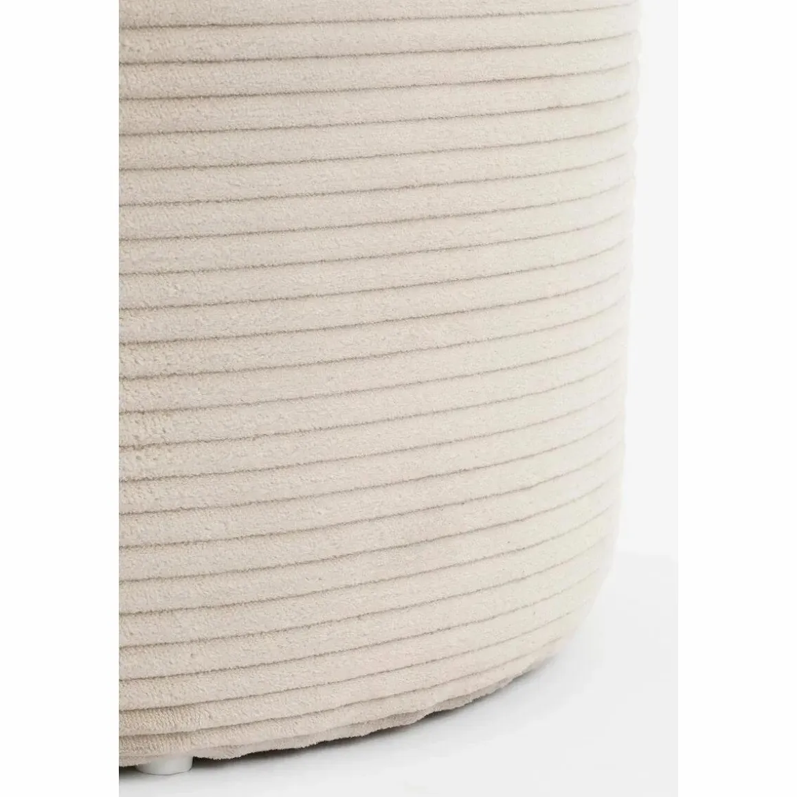 Poef met Opbergruimte – H41 x Ø42 cm – Off-white