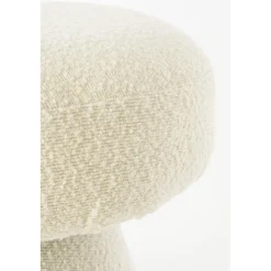 Poef off white beige 46 x 49 cm