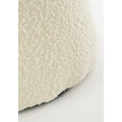 Poef off white beige 46 x 49 cm