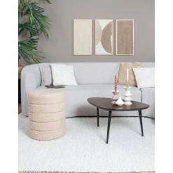 Poef Rosa Beige 53 x ø43 cm