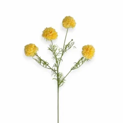 Pom Pom kunstbloem geel – 77 cm