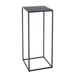 Quinty Bijzettafel – Set van 3 – L30 x B30 x H70 cm – Metaal – Zwart