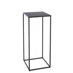 Quinty Bijzettafel – Set van 3 – L30 x B30 x H70 cm – Metaal – Zwart