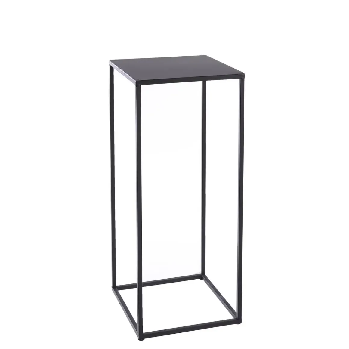 Quinty Bijzettafel – Set van 3 – L30 x B30 x H70 cm – Metaal – Zwart