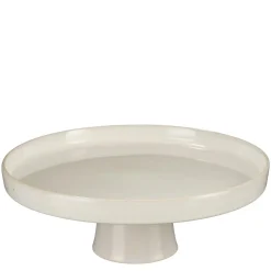 Racco Taartplateau – H11 x Ø28 cm – Steengoed – Off White