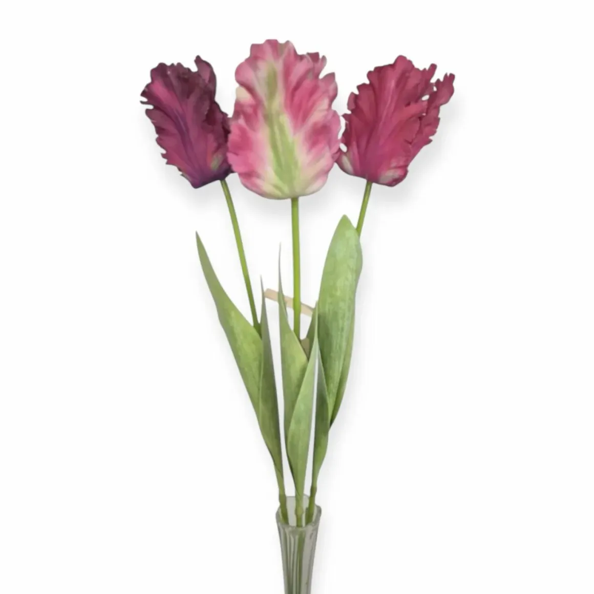 Real touch bundel mix roze paars tulp – 70 cm