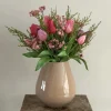 Real Touch Kunst Tulpen Boeket Roze met of zonder vaas