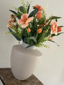 Real Touch Kunst Tulpen Boeket Oranje met of zonder vaas