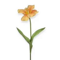 Real touch oranje open tulp – 48 cm