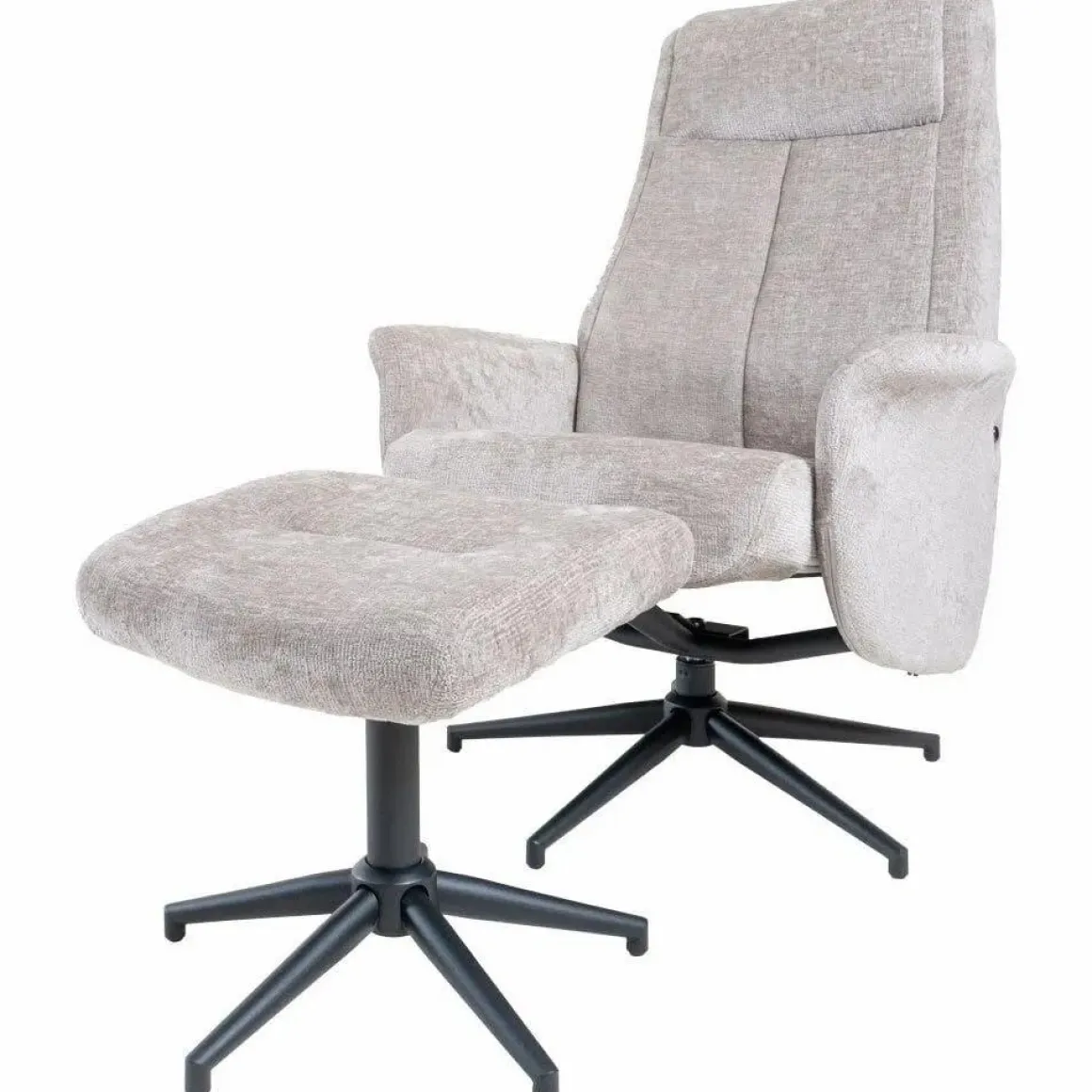 Relaxfauteuil Bindy + Hocker – Perfect Harmony – Taupe 04