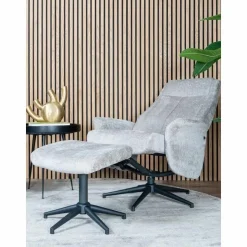 Relaxfauteuil Bindy + Hocker – Perfect Harmony – Taupe 04